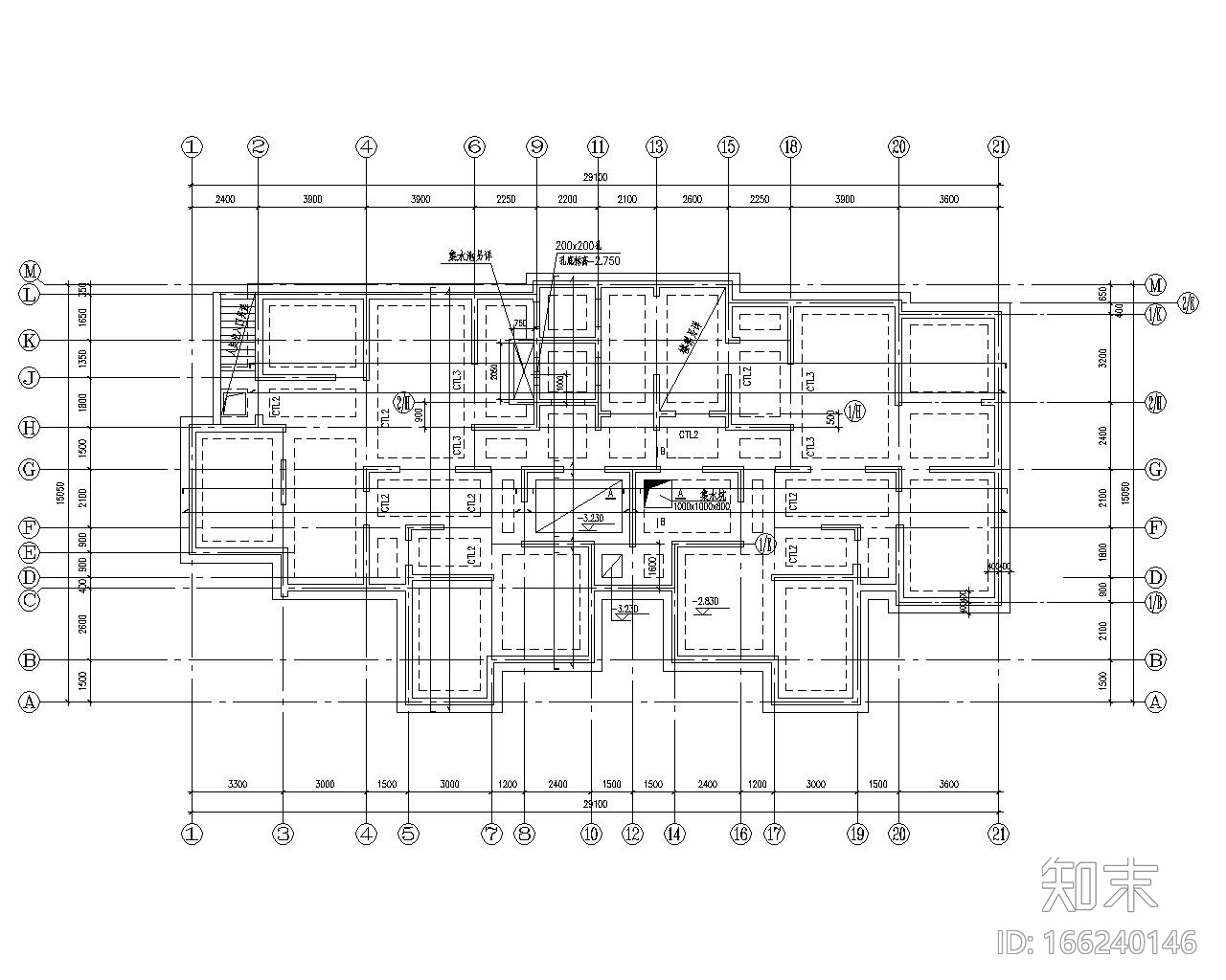 12层剪力墙结构cad施工图下载【ID:166240146】