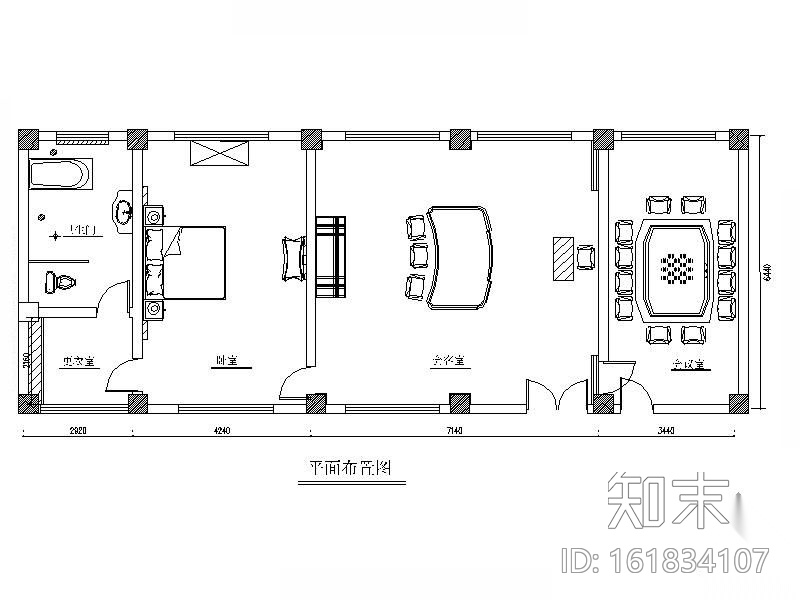 [成都]某污水处理厂办公室装修改造图施工图下载【ID:161834107】