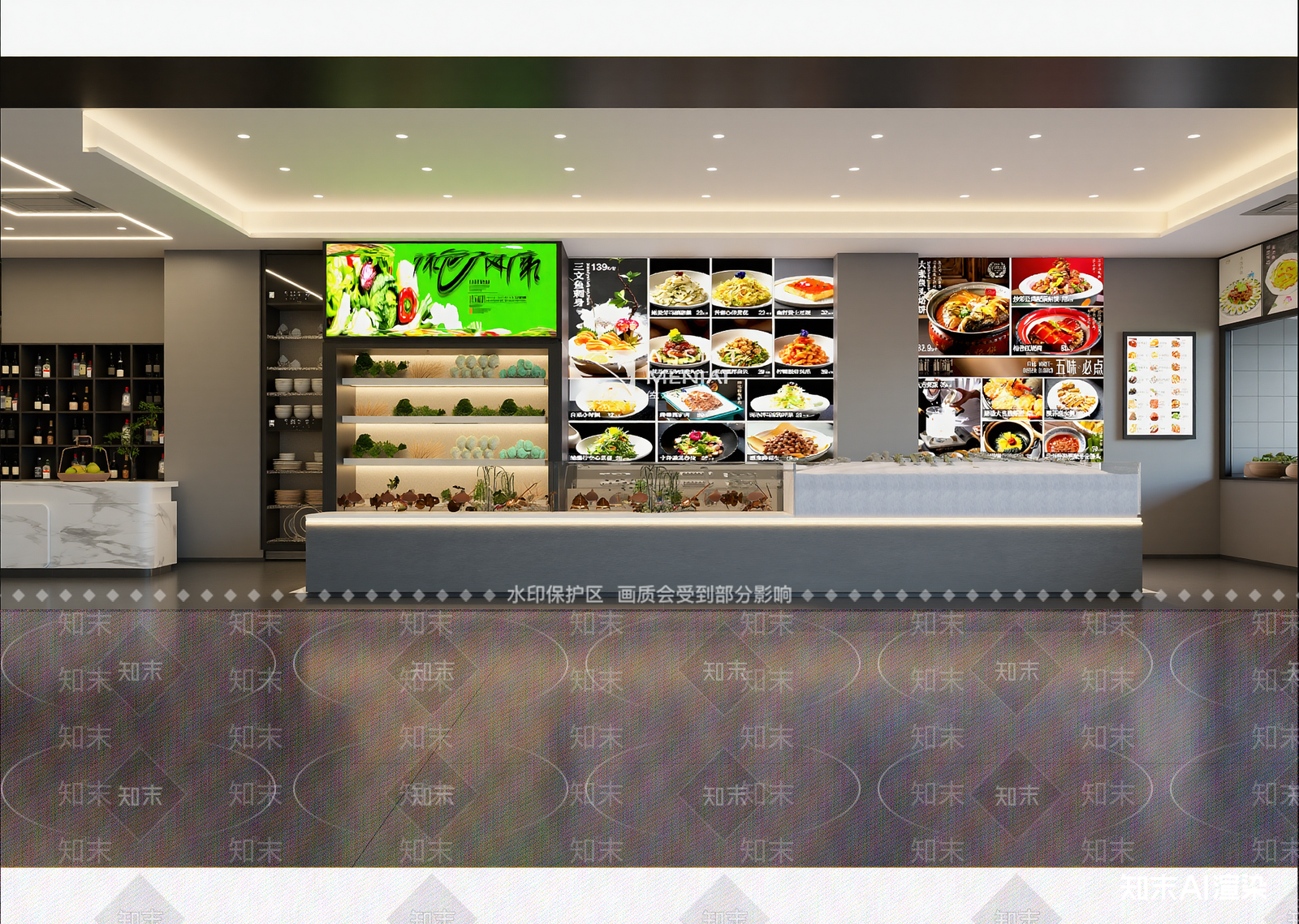 现代自助餐厅3D模型下载【ID:1214756509】