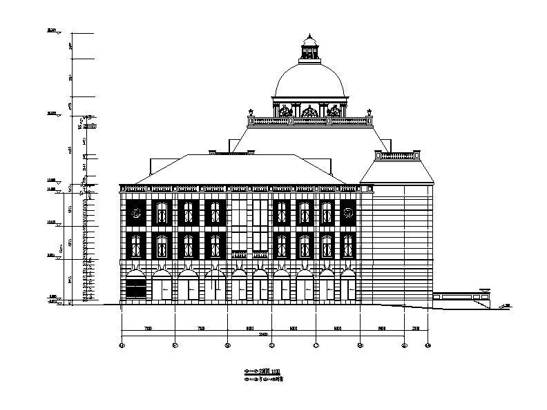 [福建]三层欧式风格风情俱乐部会所建筑施工图cad施工图下载【ID:151658135】