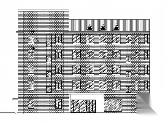 [大连]某图书馆建筑外装饰施工图纸（带效果图）cad施工图下载【ID:165611155】