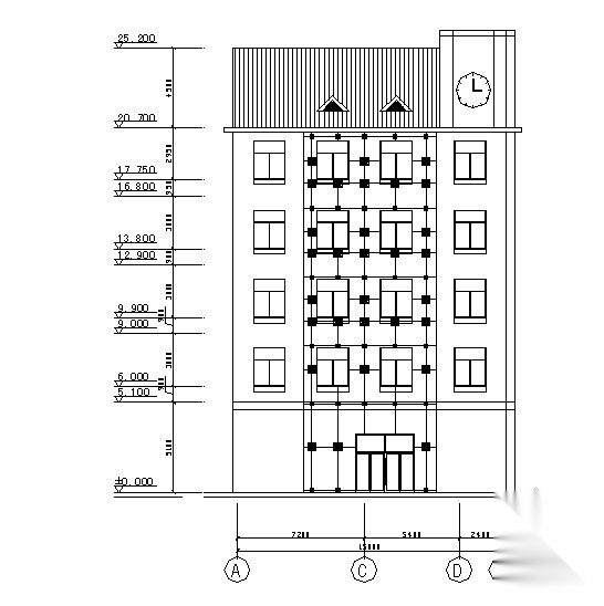 [大连]某图书馆建筑外装饰施工图纸（带效果图）cad施工图下载【ID:165611155】