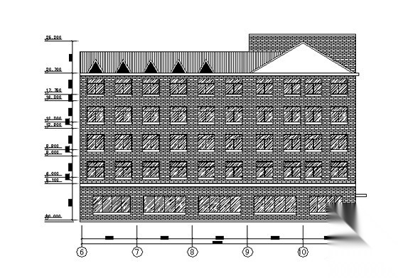 [大连]某图书馆建筑外装饰施工图纸（带效果图）cad施工图下载【ID:165611155】