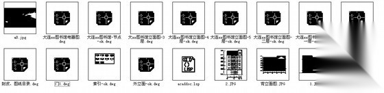 [大连]某图书馆建筑外装饰施工图纸（带效果图）cad施工图下载【ID:165611155】