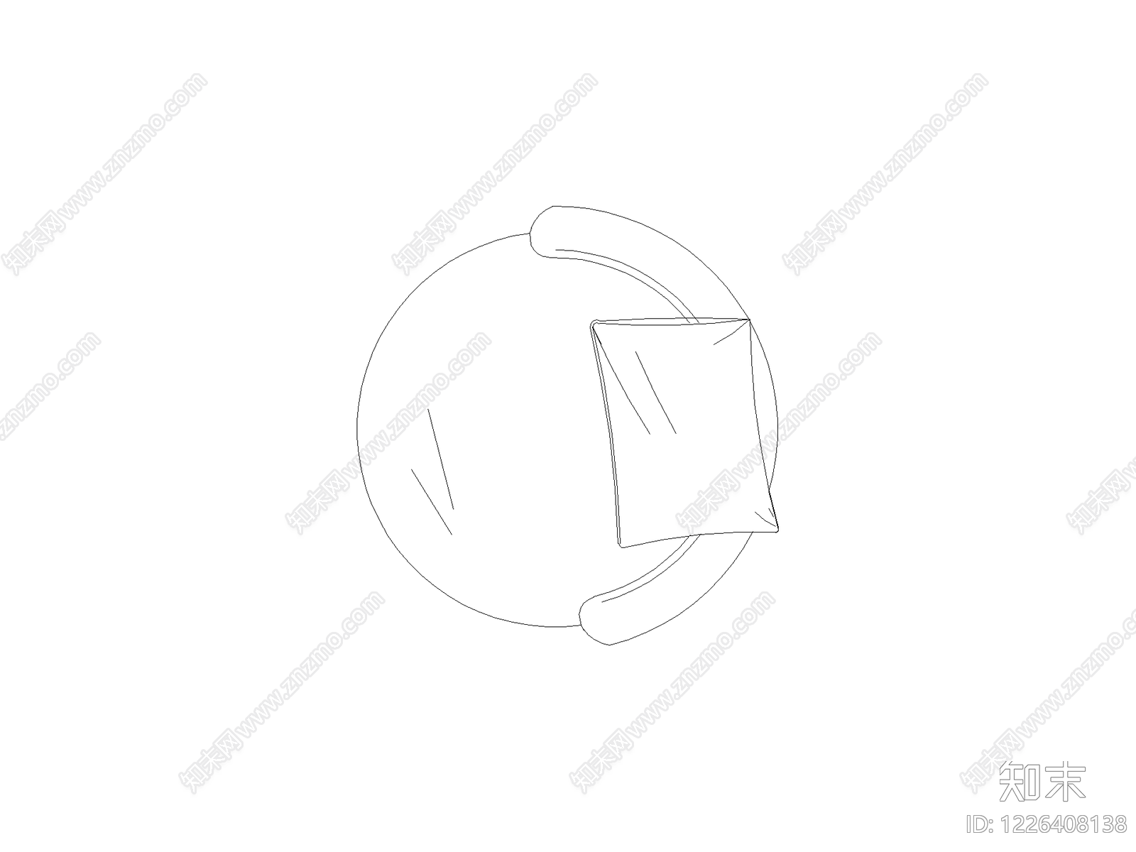 沙发cad施工图下载【ID:1226408138】