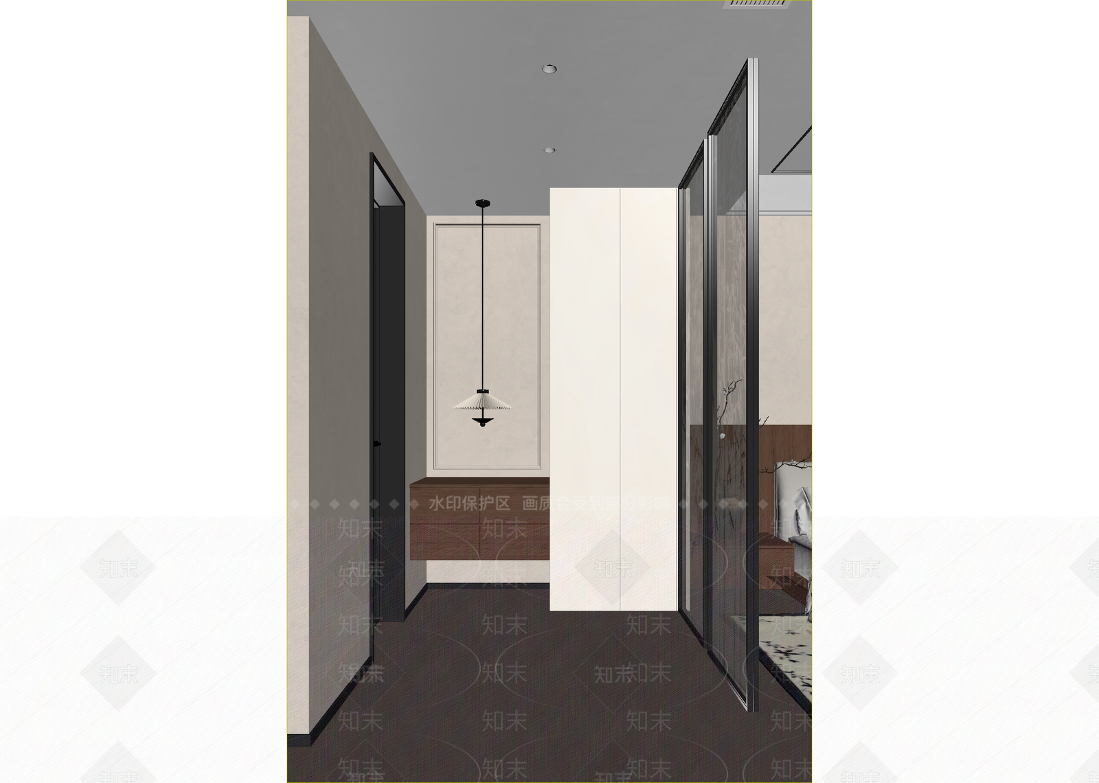 现代玄关3D模型下载【ID:1214844518】