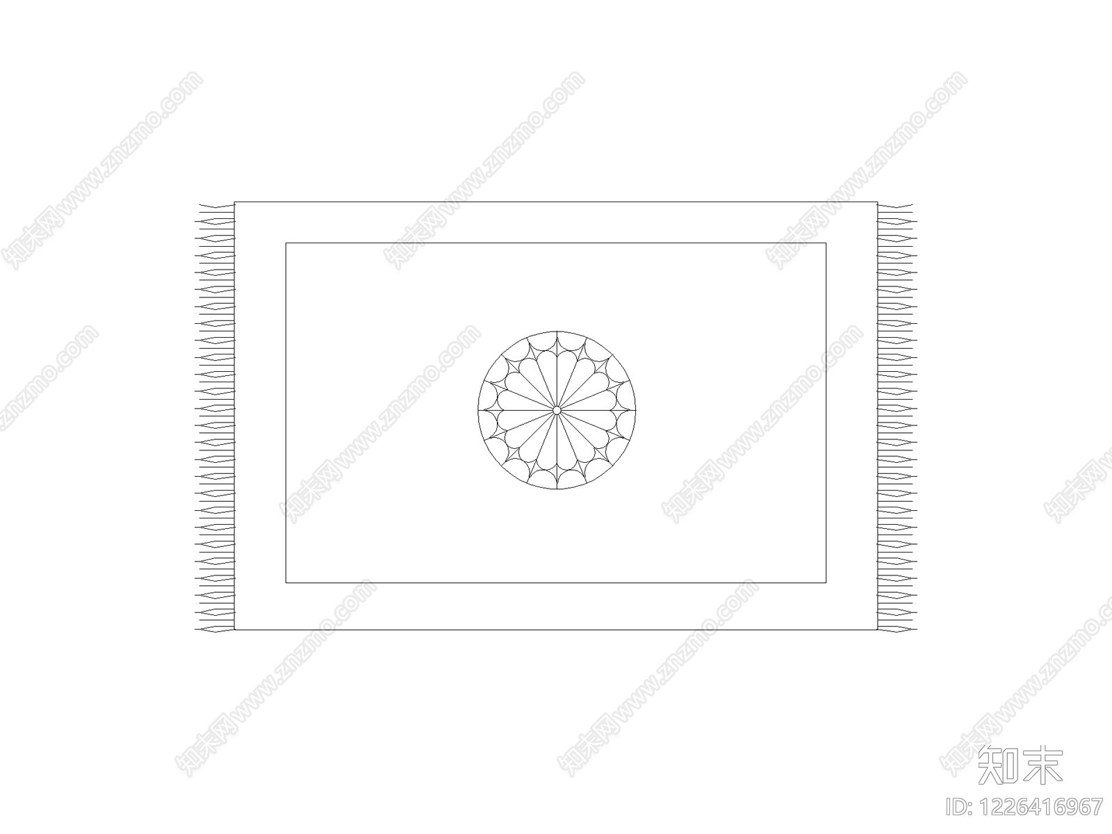 现代地毯CAD图纸