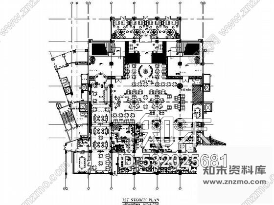 施工图上海某五星级豪华酒店自助餐厅及西餐厅室内装修施工图含效果施工图下载【ID:532025681】