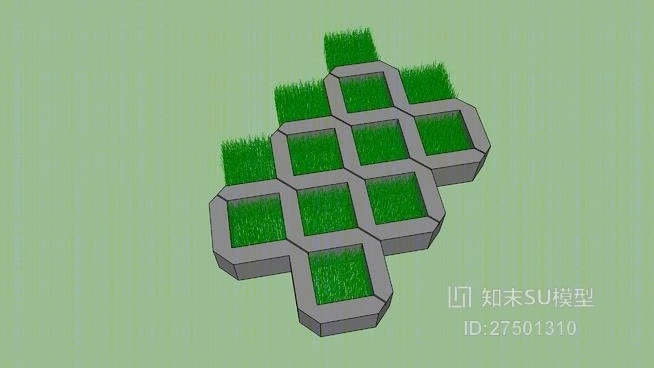 草坪SU模型下载【ID:218127020】