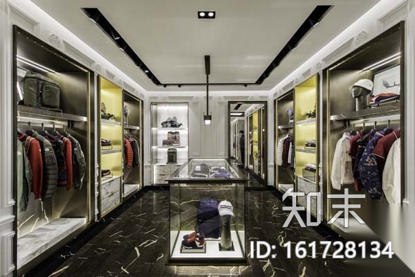 [上海]恒隆广场法国奢侈品牌Moncler店面施工图+实景图cad施工图下载【ID:161728134】