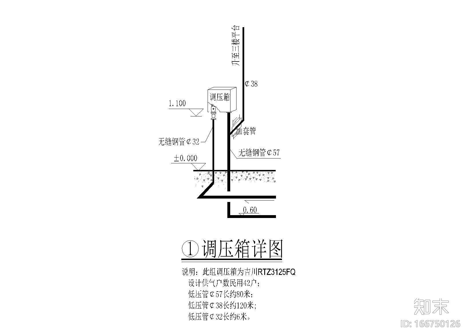 多套燃气施工图（含多个节点图）cad施工图下载【ID:166750126】