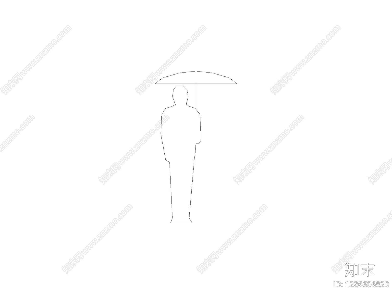 现代剪影图库CAD图纸