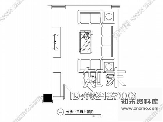 施工图某欧式娱乐会所包房13装修图cad施工图下载【ID:632127003】