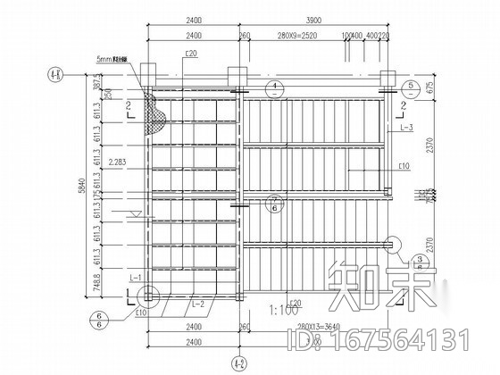 某项目钢结构螺旋楼梯详图及节点大样图施工图下载【ID:167564131】