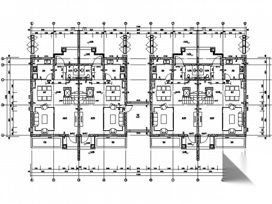 [北京]双拼别墅及小高层住宅建筑施工图（知名设计院）cad施工图下载【ID:165395160】