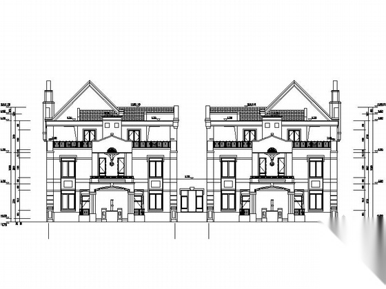 [北京]双拼别墅及小高层住宅建筑施工图（知名设计院）cad施工图下载【ID:165395160】