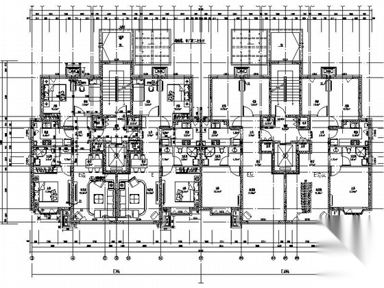 [北京]双拼别墅及小高层住宅建筑施工图（知名设计院）cad施工图下载【ID:165395160】