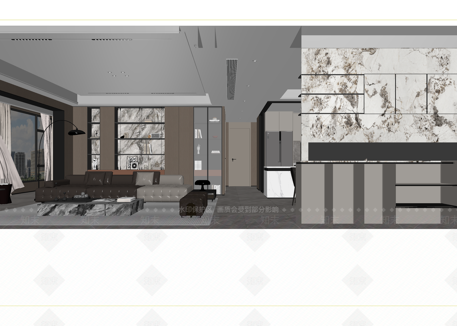 现代客餐厅3D模型下载【ID:1215185233】