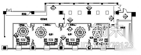 武夷山酒店宴会厅装修竣工图cad施工图下载【ID:168270123】