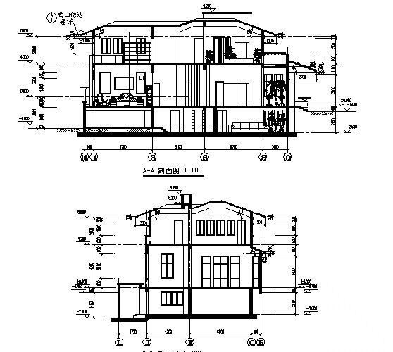 某二层别墅建筑设计方案图cad施工图下载【ID:149918198】