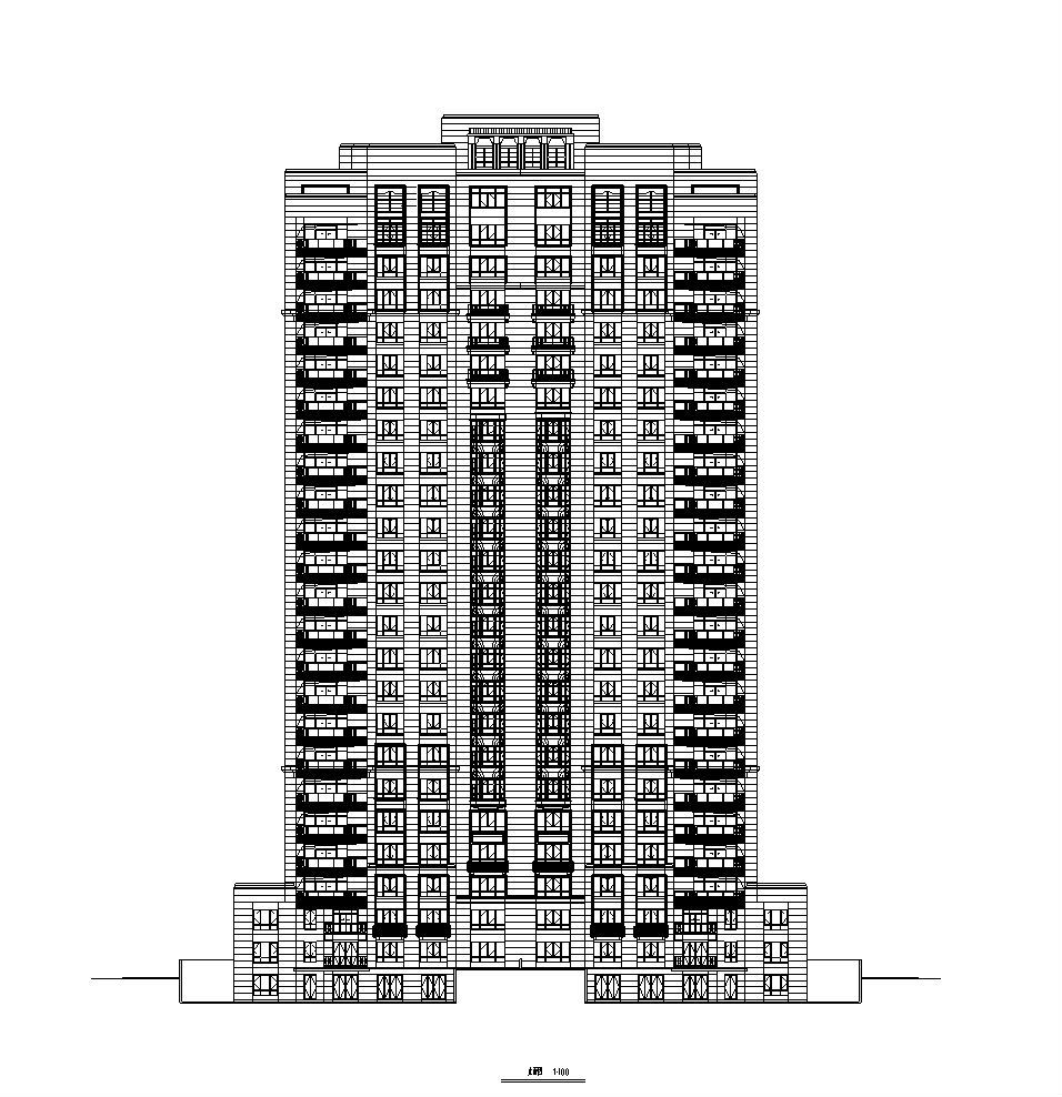 [上海]普陀区长风生态商务居住区建筑施工图设计（欧陆...cad施工图下载【ID:149860197】