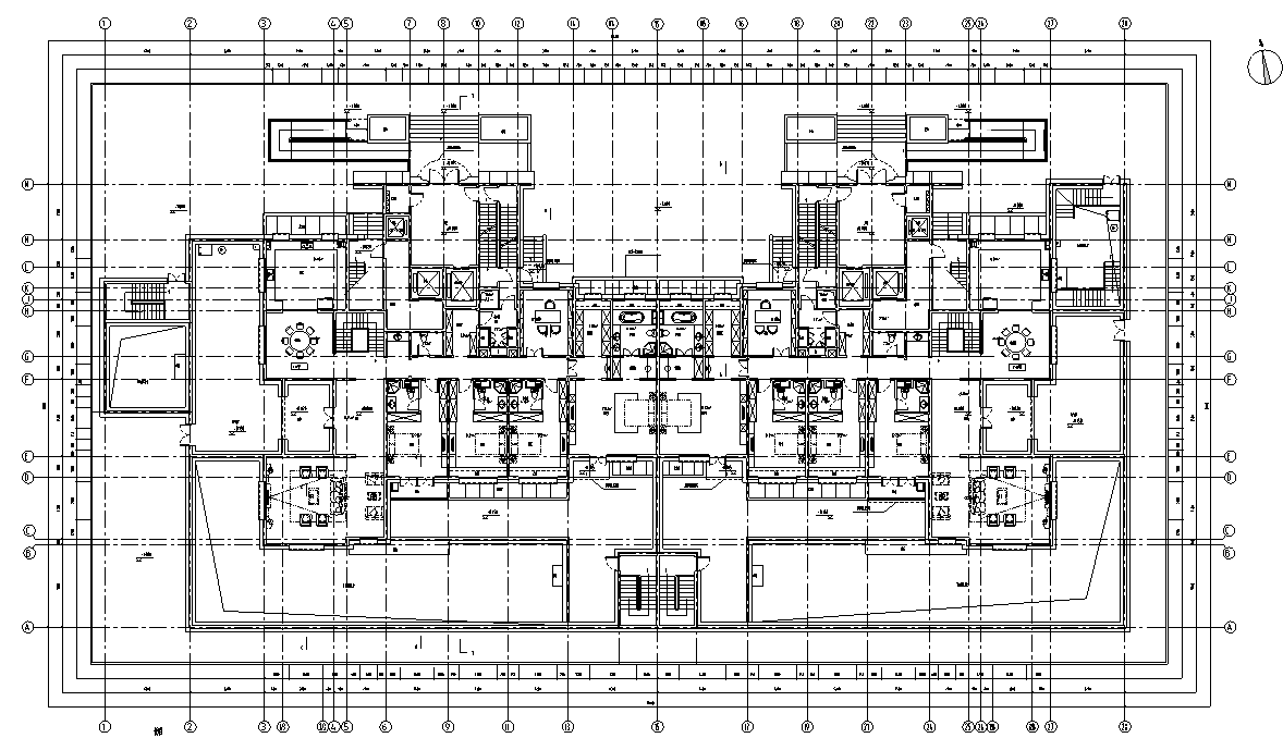 [上海]普陀区长风生态商务居住区建筑施工图设计（欧陆...cad施工图下载【ID:149860197】