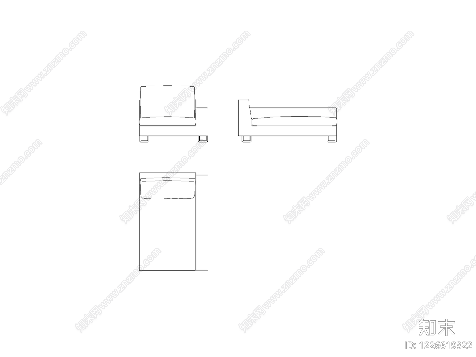 现代,意式沙发CAD图纸
