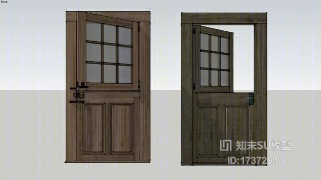 子母门SU模型下载【ID:217890160】