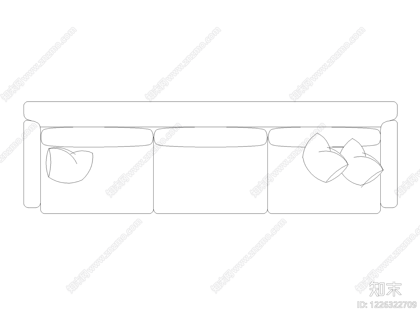 沙发cad施工图下载【ID:1226322709】