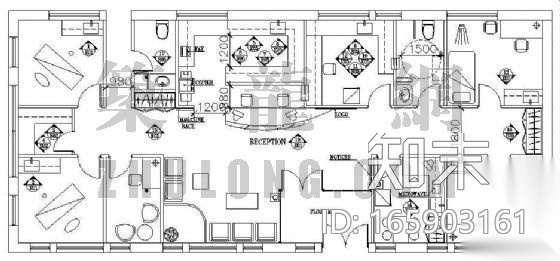 某小型医院装修图cad施工图下载【ID:165903161】