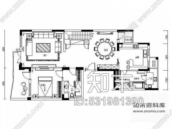 施工图上海现代简约双层别墅装修图cad施工图下载【ID:531981390】