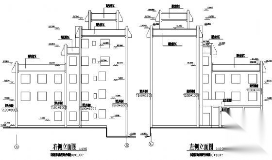 某三层办公综合楼建筑施工图cad施工图下载【ID:151435166】
