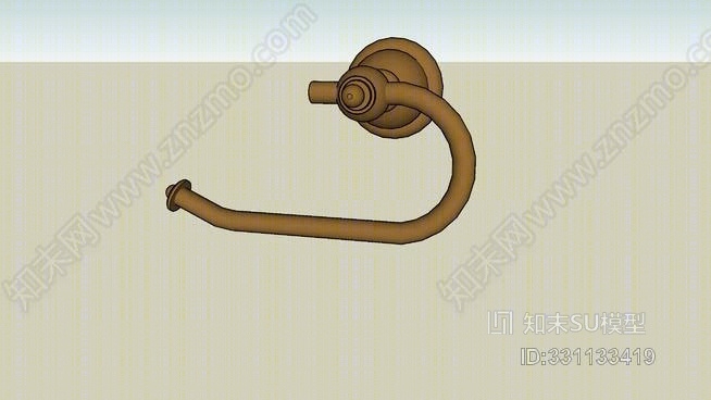 黄铜厕纸架SU模型下载【ID:331133419】