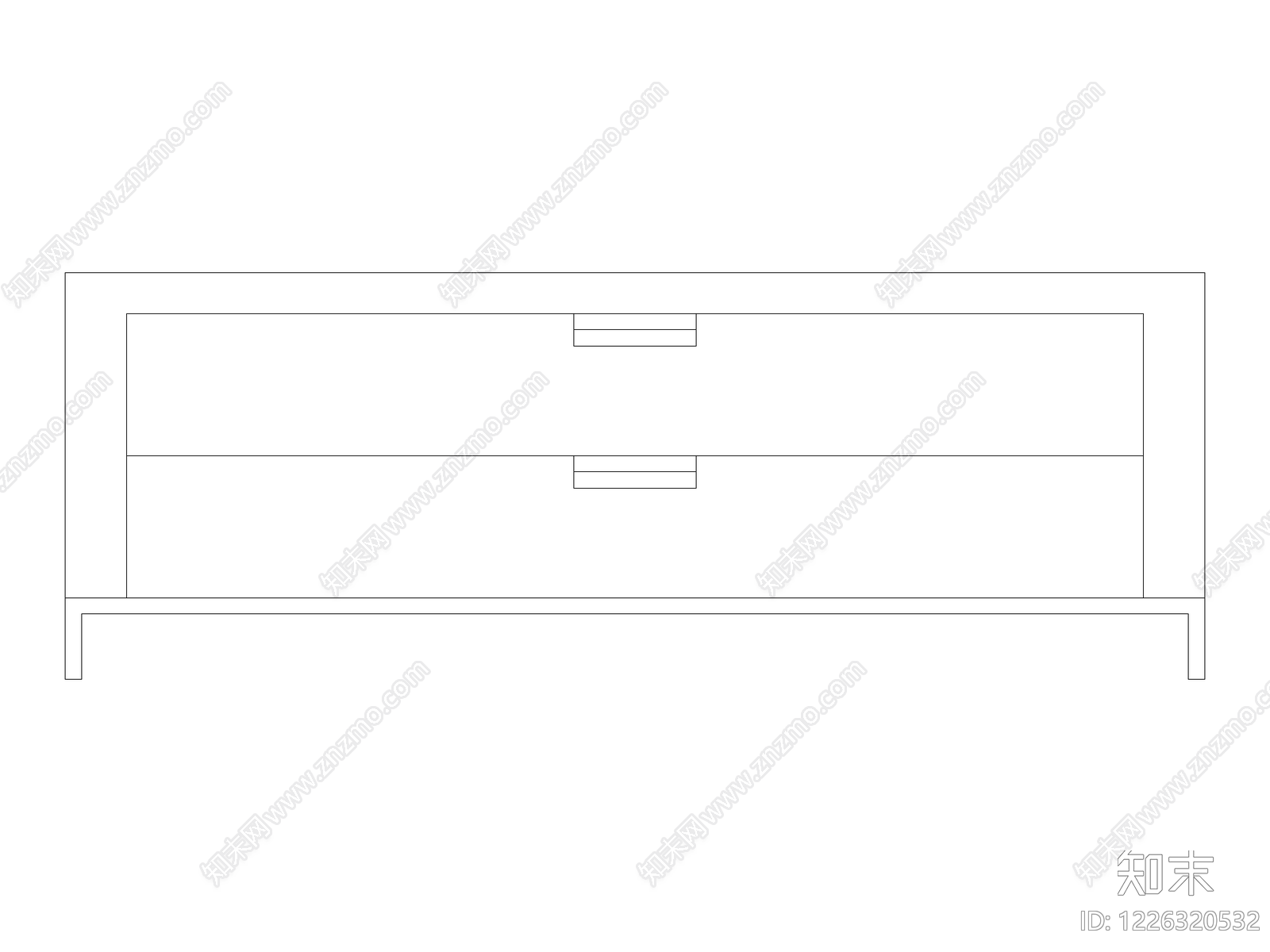 现代柜子立面图块cad施工图下载【ID:1226320532】
