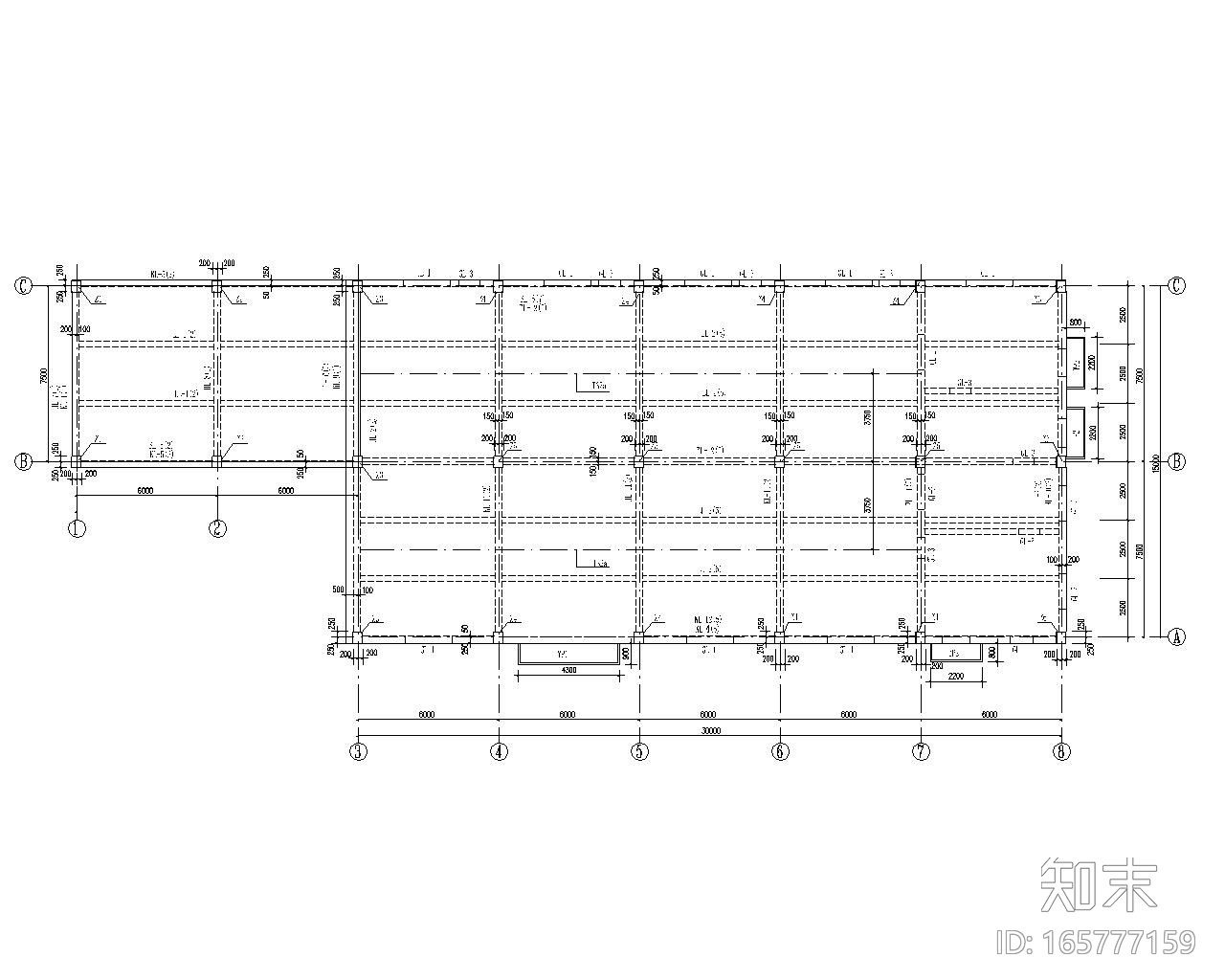 某污水厂污泥脱水机房含设备结构图（CAD）施工图下载【ID:165777159】