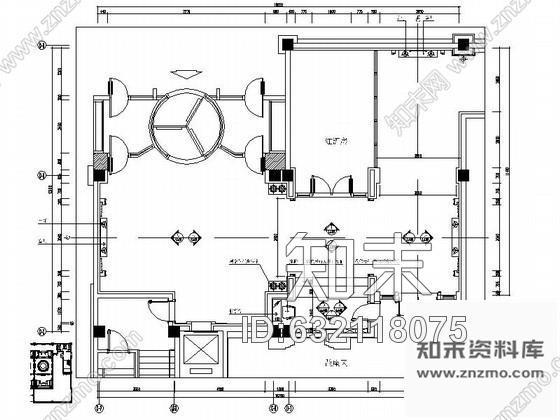施工图某高级会所接待大厅装修图cad施工图下载【ID:632118075】