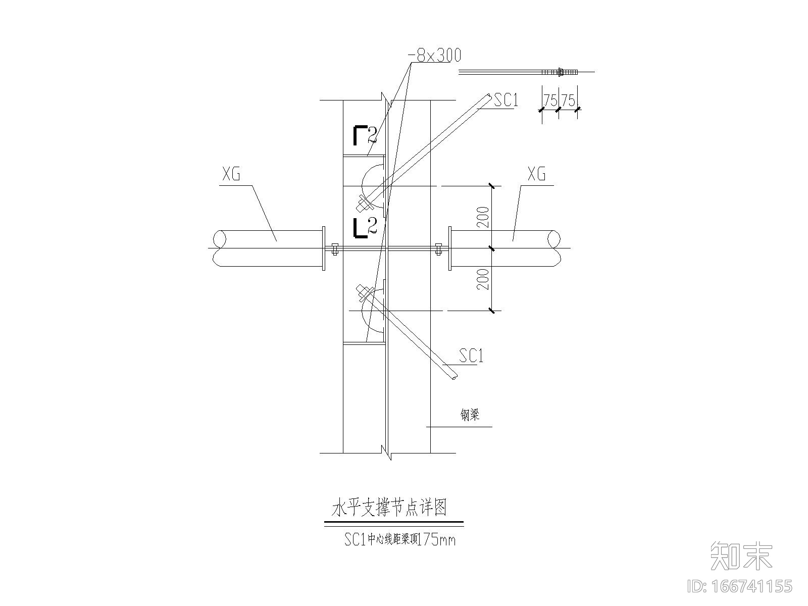 3层框架结构cad施工图下载【ID:166741155】