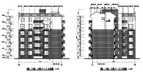 某组合住宅建筑施工图cad施工图下载【ID:149575117】