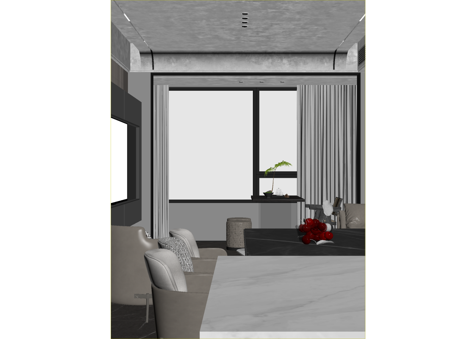 现代家居餐厅3D模型下载【ID:1214686251】