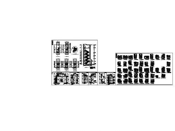 某五层住宅楼建筑施工图cad施工图下载【ID:166334180】