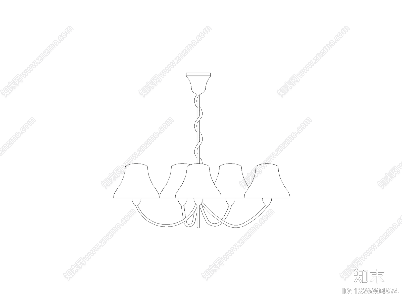 灯具图块cad施工图下载【ID:1226304374】