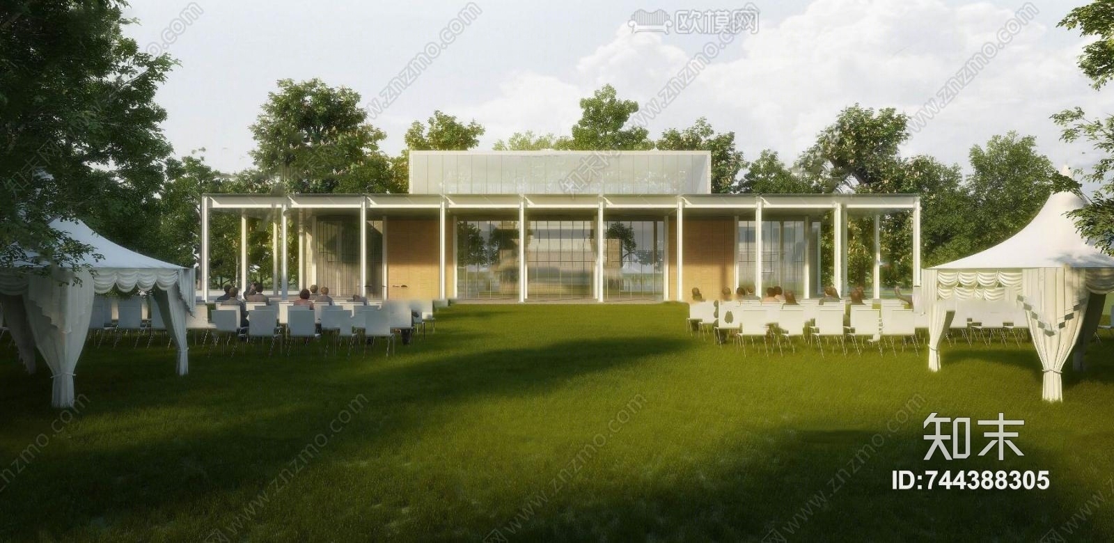 现代婚礼现场3D模型下载【ID:744388305】