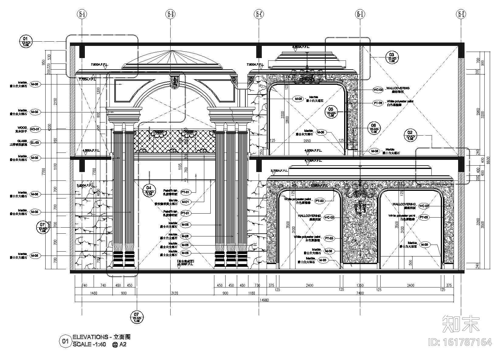 [杭州]云澜湾会所装饰施工图+效果图+水电cad施工图下载【ID:161787164】