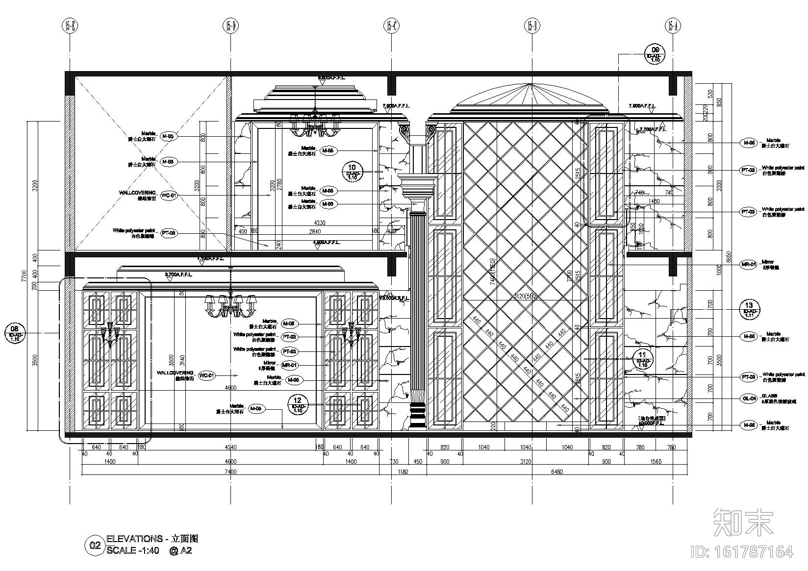 [杭州]云澜湾会所装饰施工图+效果图+水电cad施工图下载【ID:161787164】