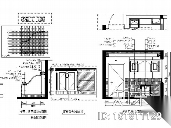 [原创]地中海风格三居室室内二次装修改造施工图cad施工图下载【ID:161811129】