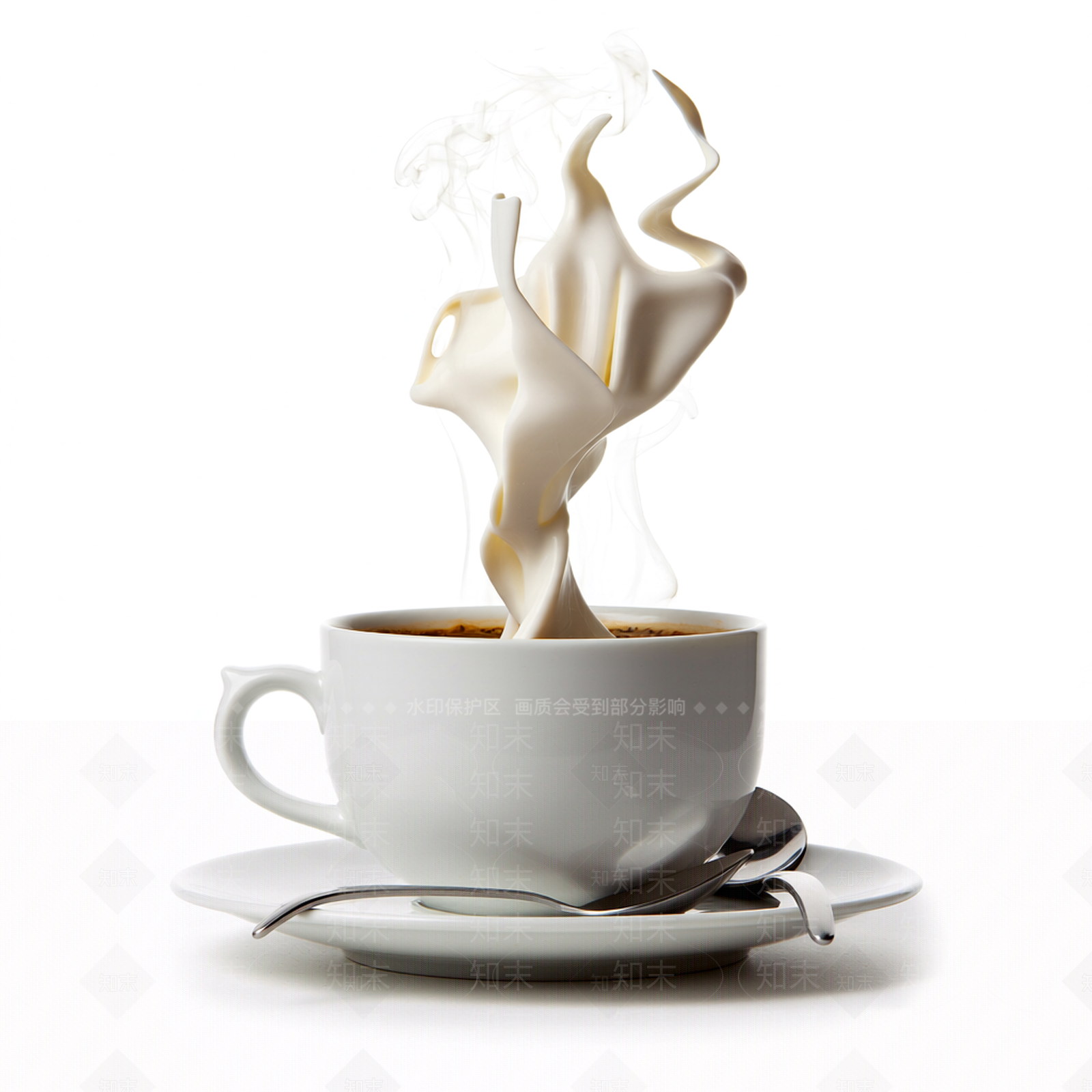 艺术咖啡杯拉花组合3D模型下载【ID:1206198242】