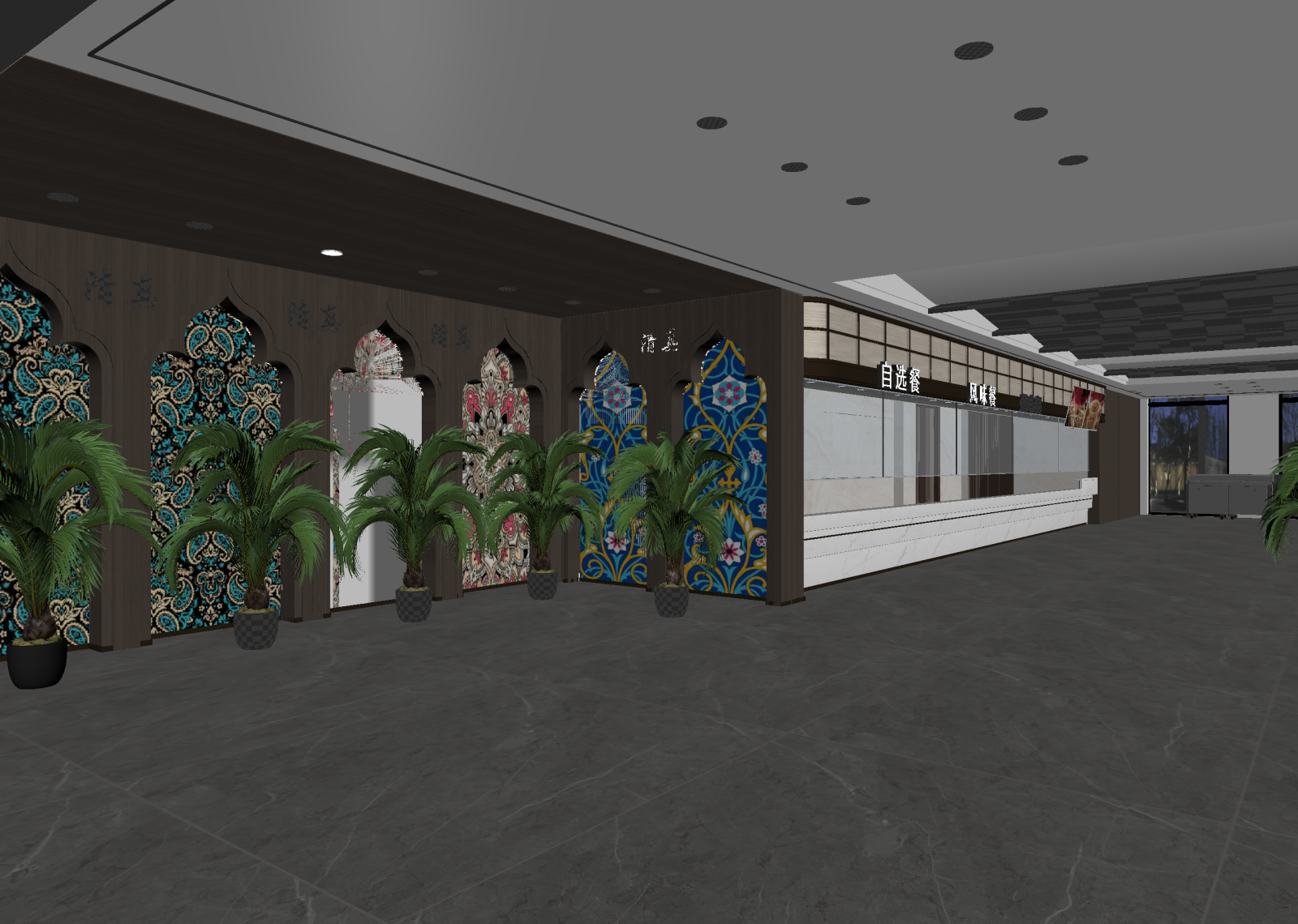 现代酒店大堂3D模型下载【ID:1215037145】