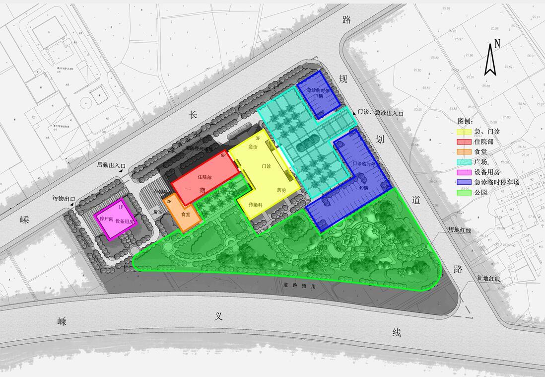 [杭州]甘霖镇卫生医院建筑方案设计文本（JPG+CAD）cad施工图下载【ID:151582132】