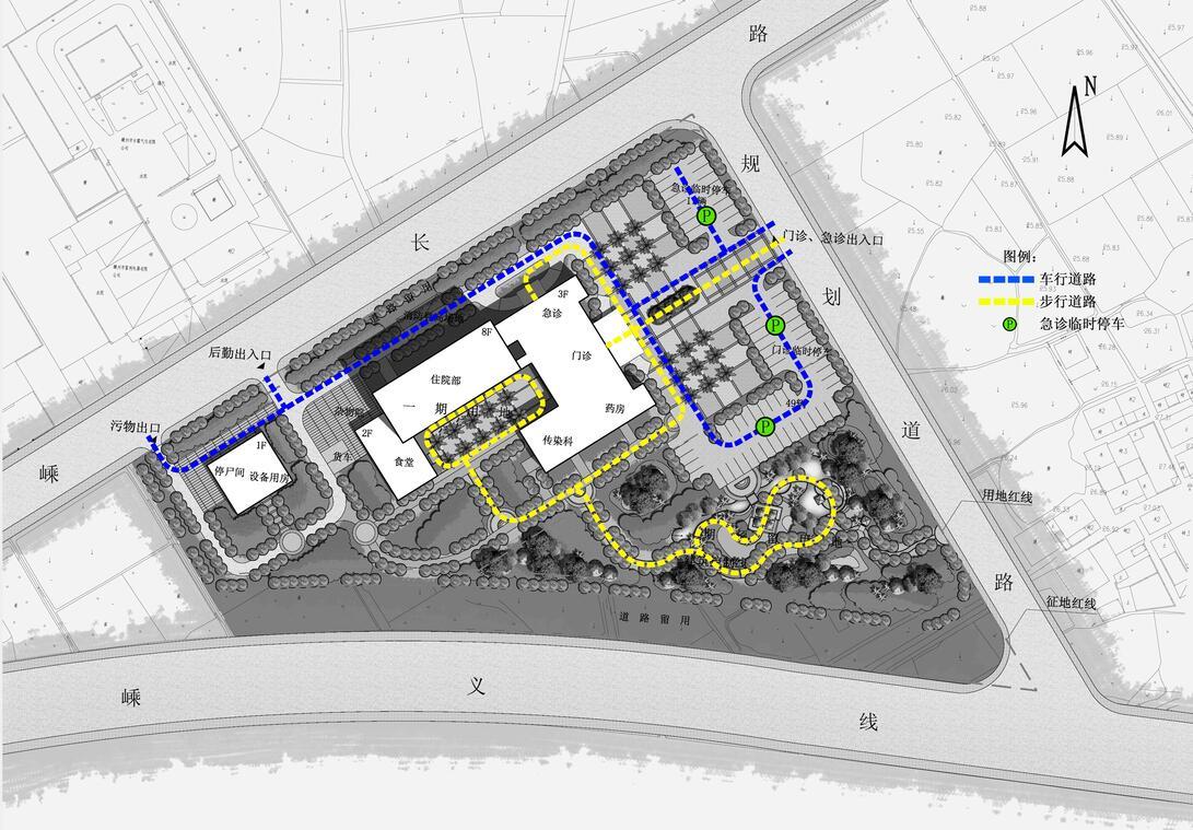 [杭州]甘霖镇卫生医院建筑方案设计文本（JPG+CAD）cad施工图下载【ID:151582132】