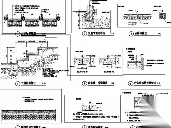 [佛山]县城居住区园林景观工程全套施工图（一）cad施工图下载【ID:161089130】